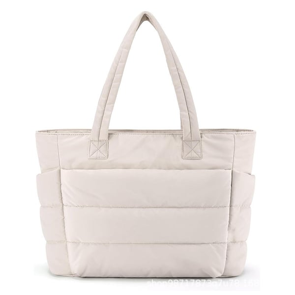 💜Hot Sale 50% OFF 👜Women's Waterproof Bubble Bag 20L Fluffy Tote Bag Quilted Laptop Shoulder Handbag