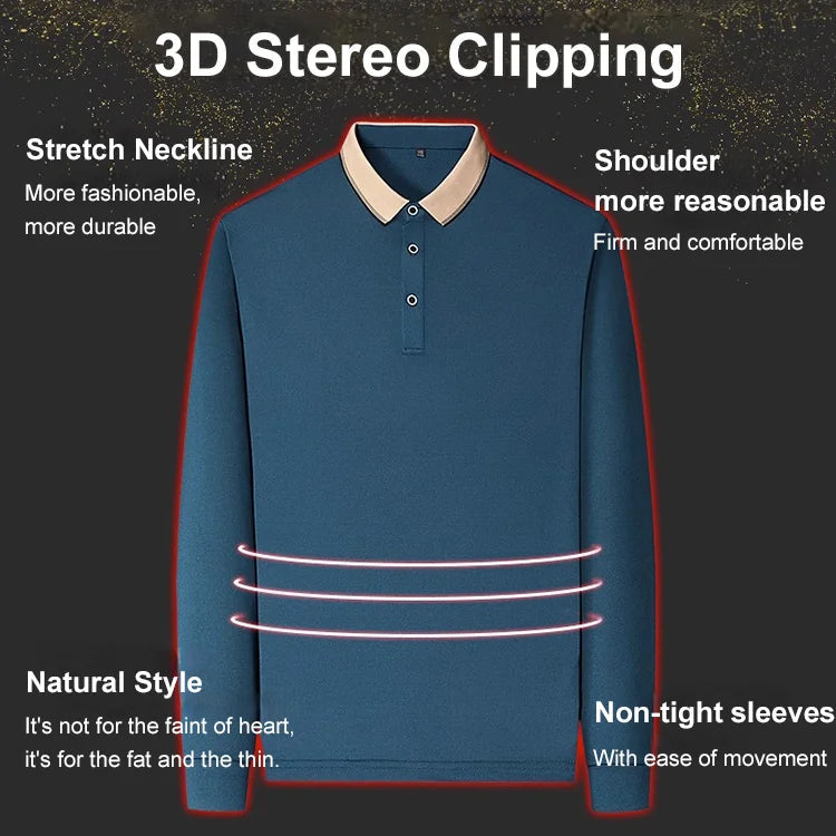 Men's Long Sleeve Lapel Shirt