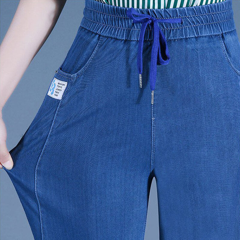 🔥2025 Hot Sale🔥Slim casual straight ice silk jeans👖