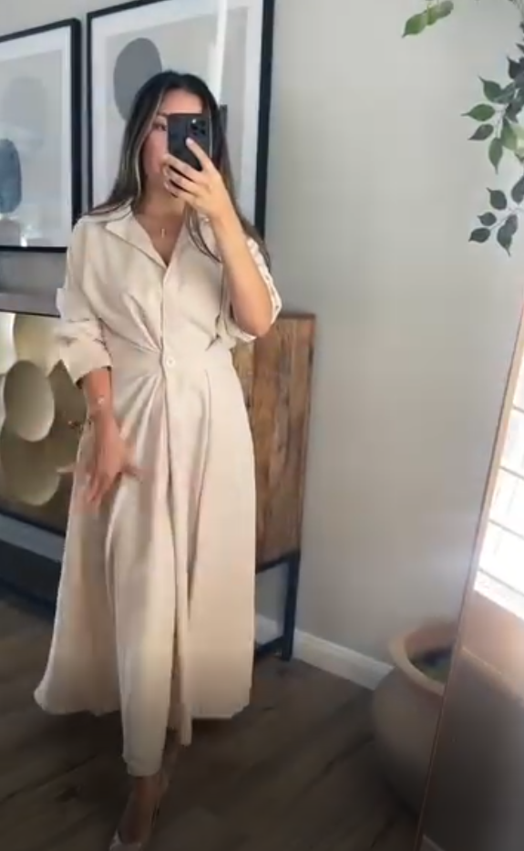 2025 New Arrive💥Women's Pure Cotton Shirt Collar Dress