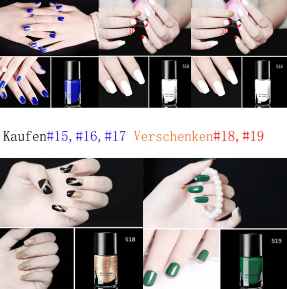 ( 19 colors )2024 new removable water-based nail polish- environmentally friendly materials
