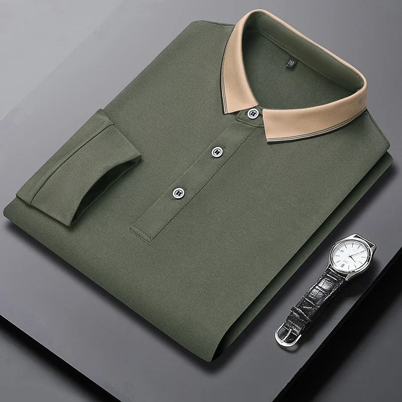 Men's Long Sleeve Lapel Shirt