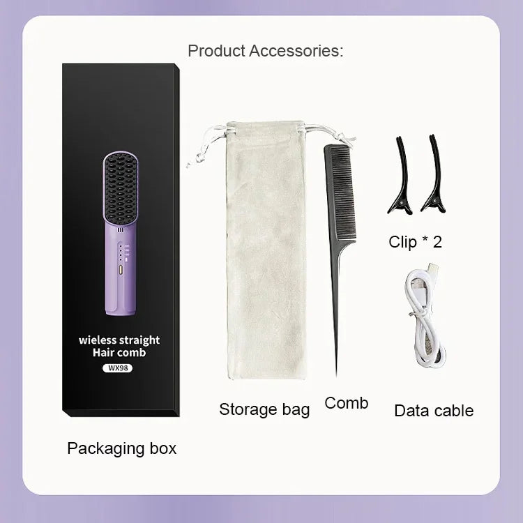 💥Limited time 49% off🔥Portable Cordless Mini Hair Straightening Comb