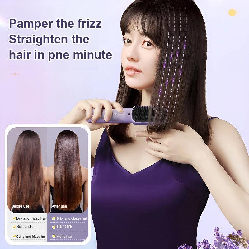 š„Limited time 49% offš„Xigoot Portable Cordless Mini Hair Straightening Comb