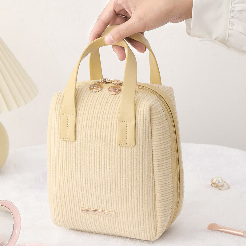 Cute Large Capacity Corduroy Travel Makeup Bag