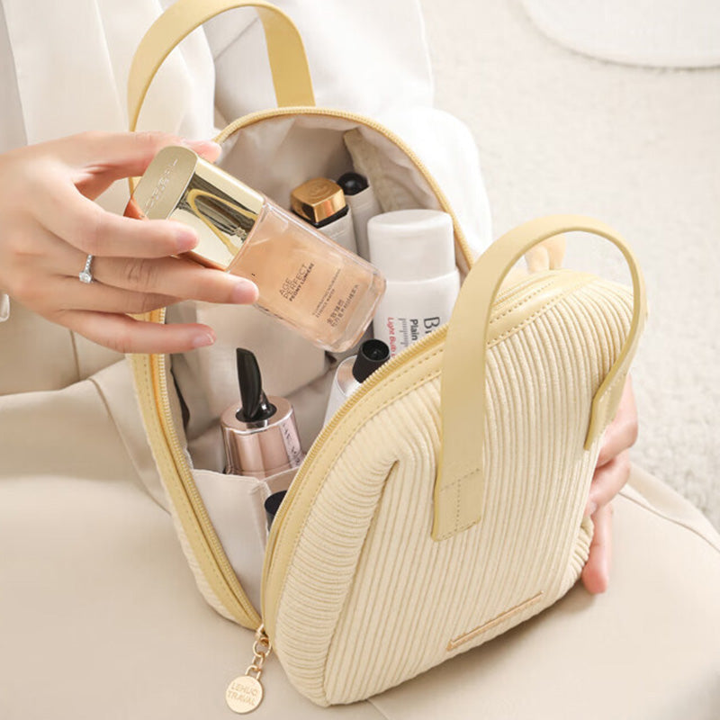 Cute Large Capacity Corduroy Travel Makeup Bag