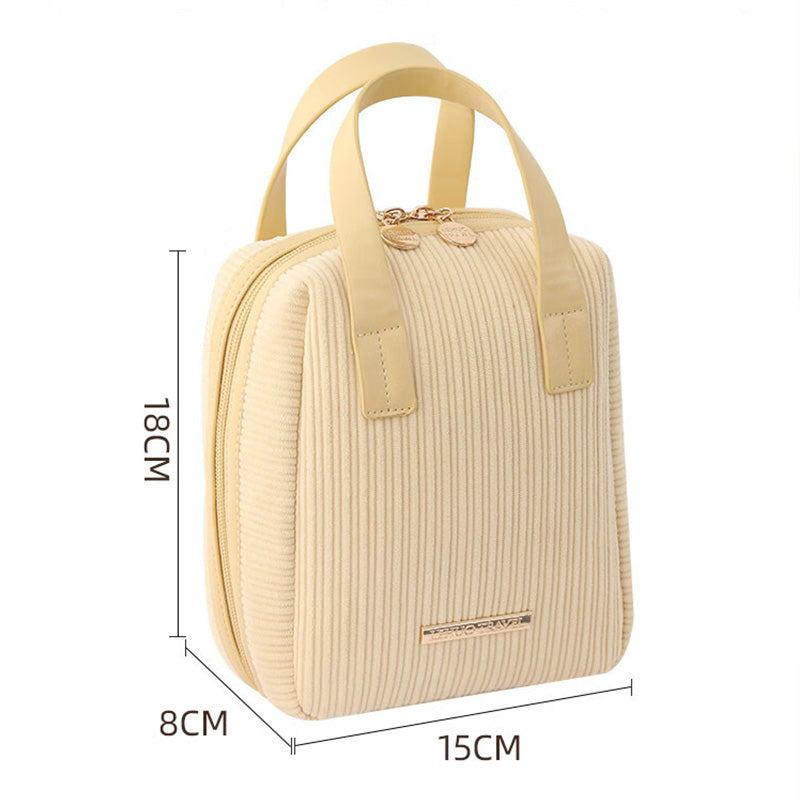 Cute Large Capacity Corduroy Travel Makeup Bag