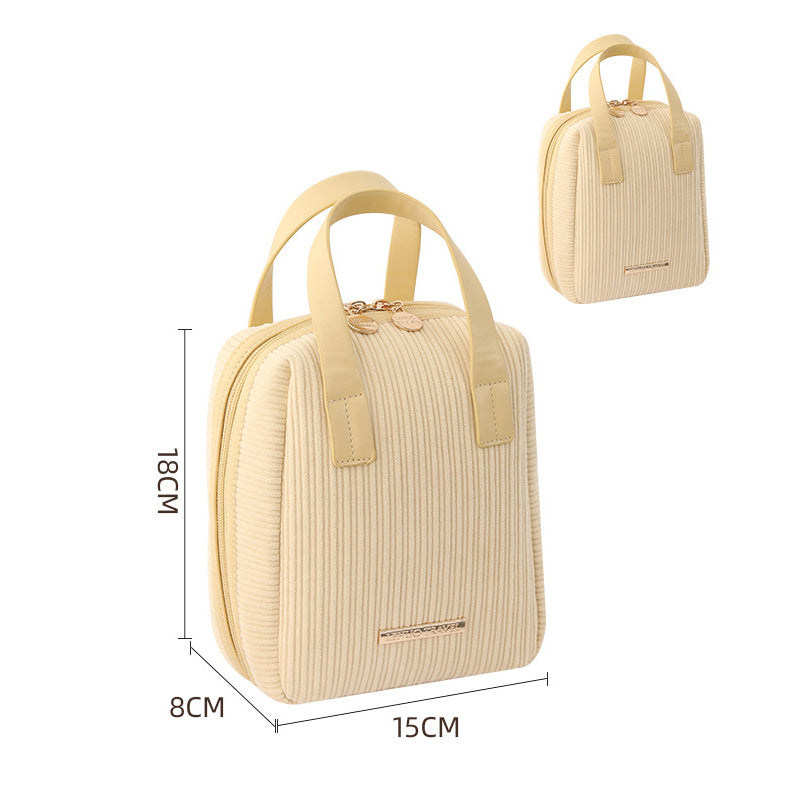 Cute Large Capacity Corduroy Travel Makeup Bag