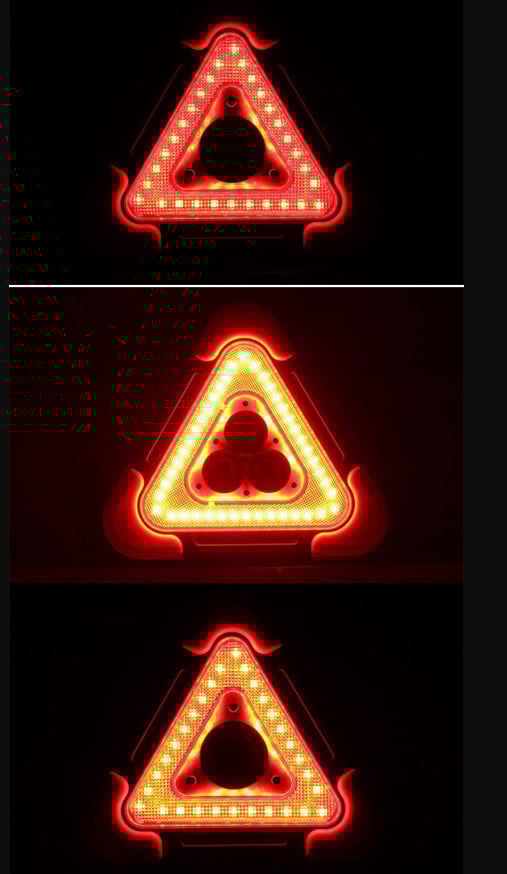 🔥2025 New Arrival🔥 3-IN-1 Solar Emergency Triangle Warning Light at the Roadside