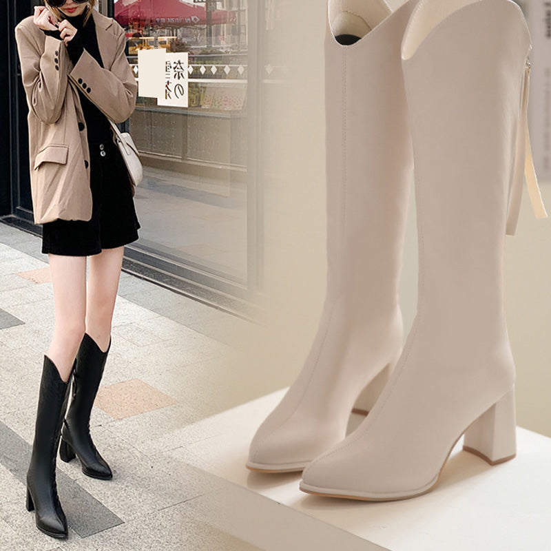 🖤Black Friday Deals 50% off🖤 Women's Elegant Chunky Heel Pointed Toe Boots