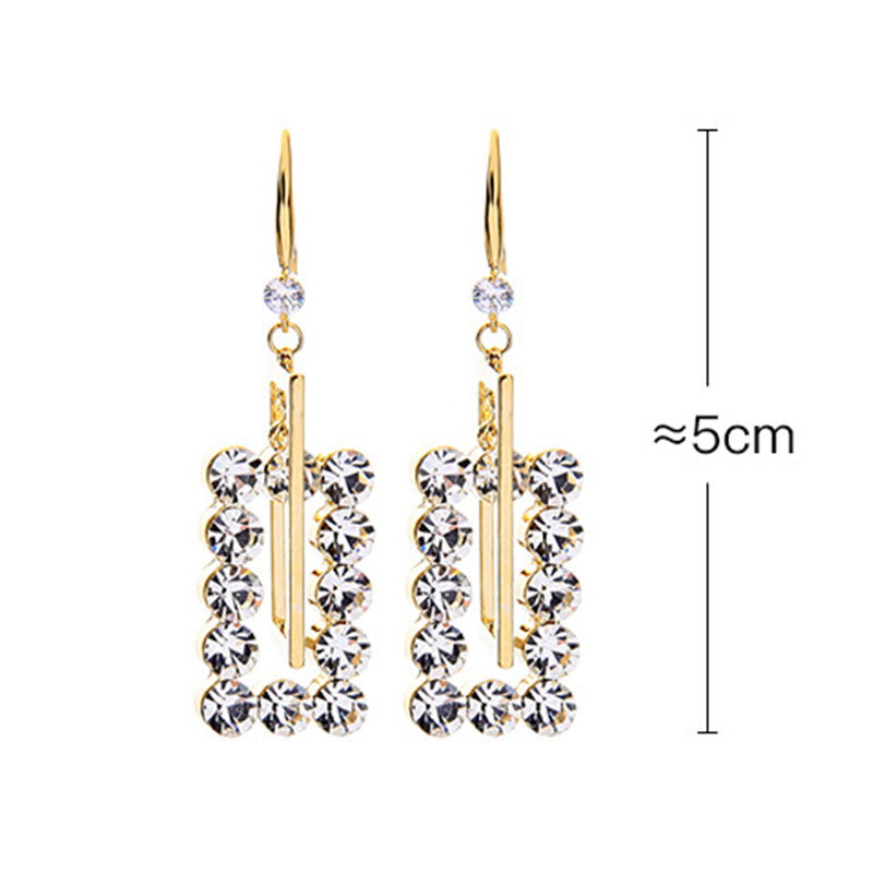 Shiny Vintage Rectangle Earrings