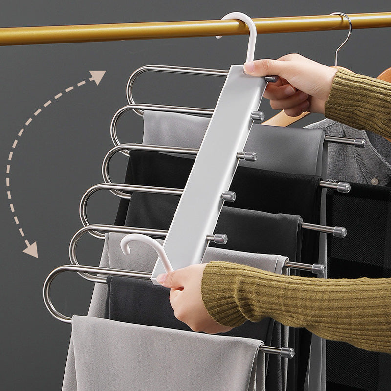 Space-Saving Multiple Trouser Hanger