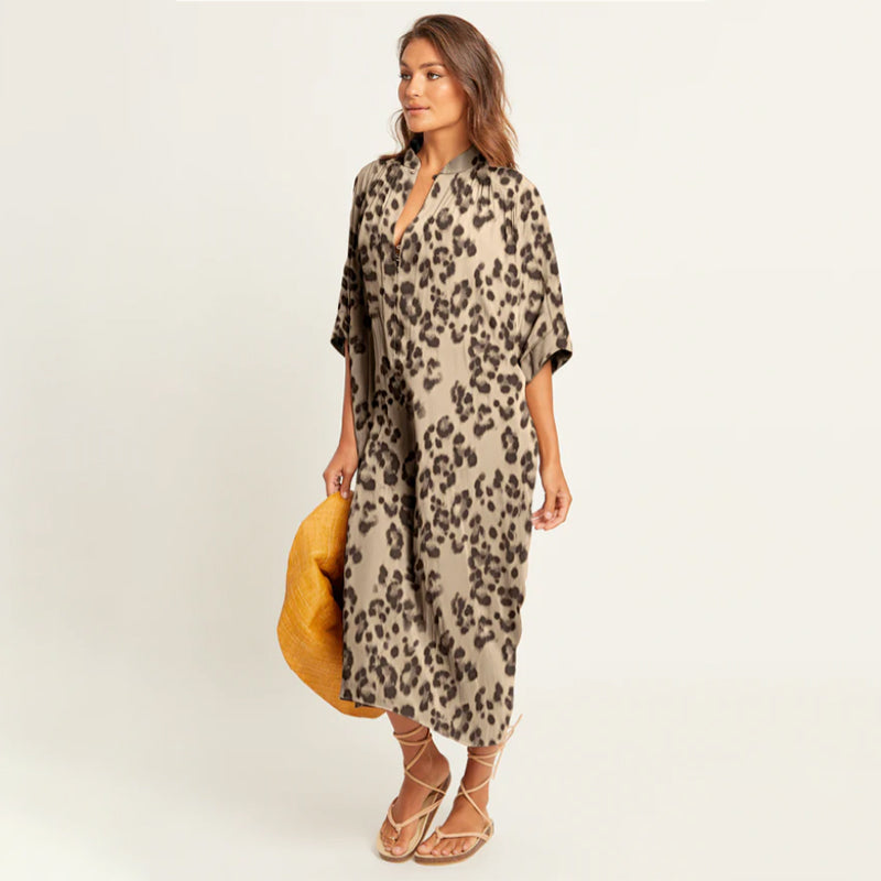 🌸Spring Specials🌸 Loose Leopard Pattern Lightweight Dress