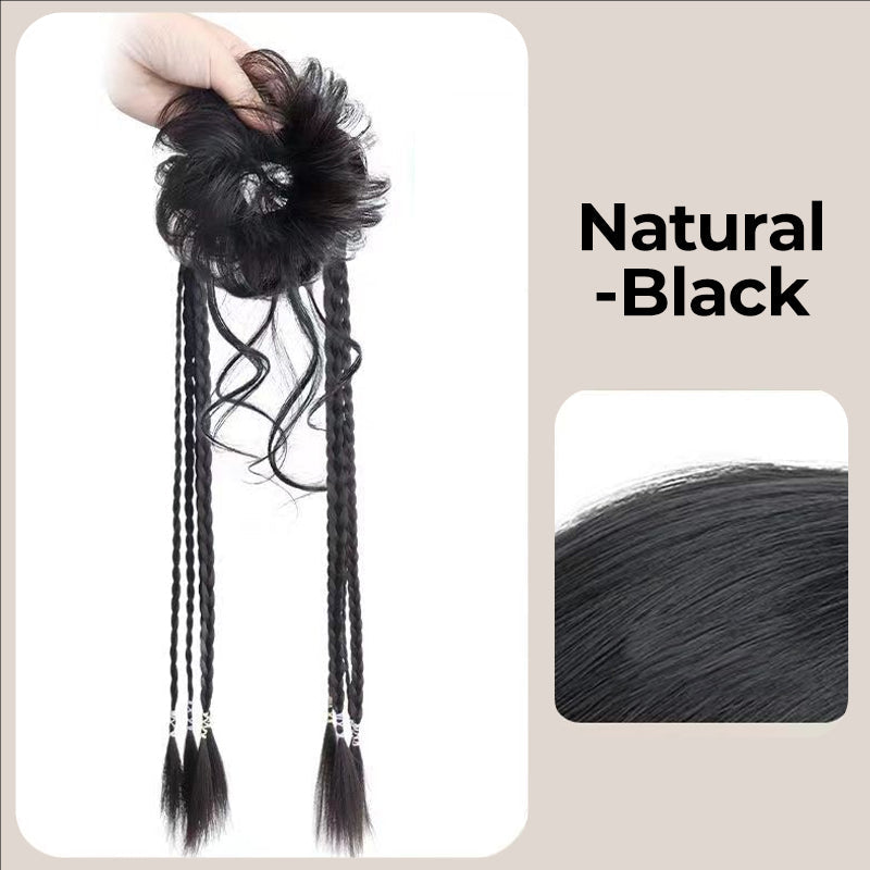 Women's Braided Hair Extension with Bun