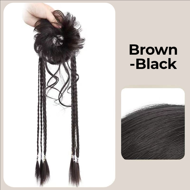 Women's Braided Hair Extension with Bun