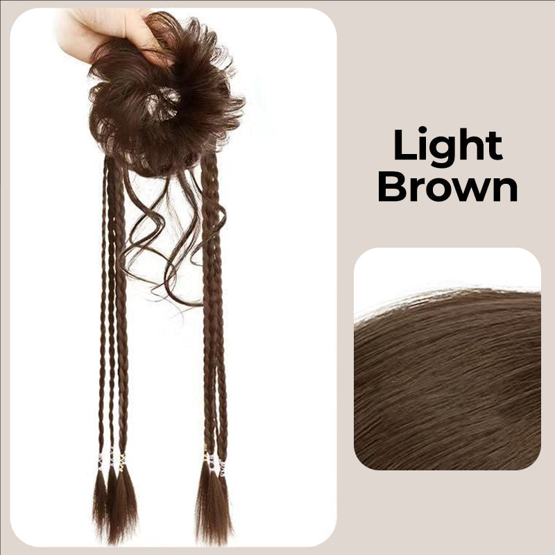 Women's Braided Hair Extension with Bun