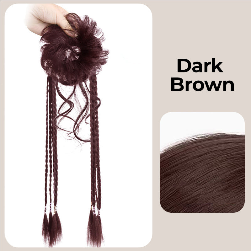 Women's Braided Hair Extension with Bun