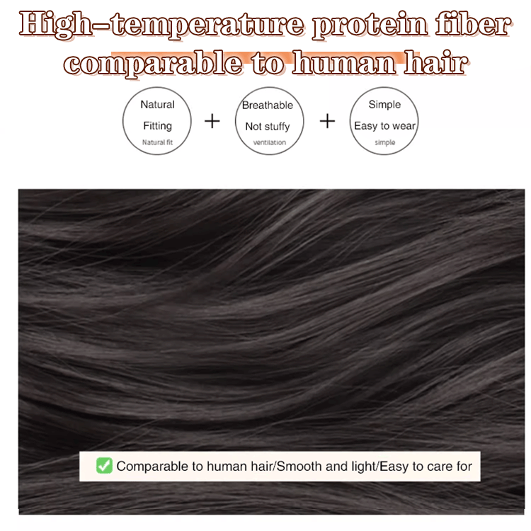 High Cranial Hairstyle Headband Wig