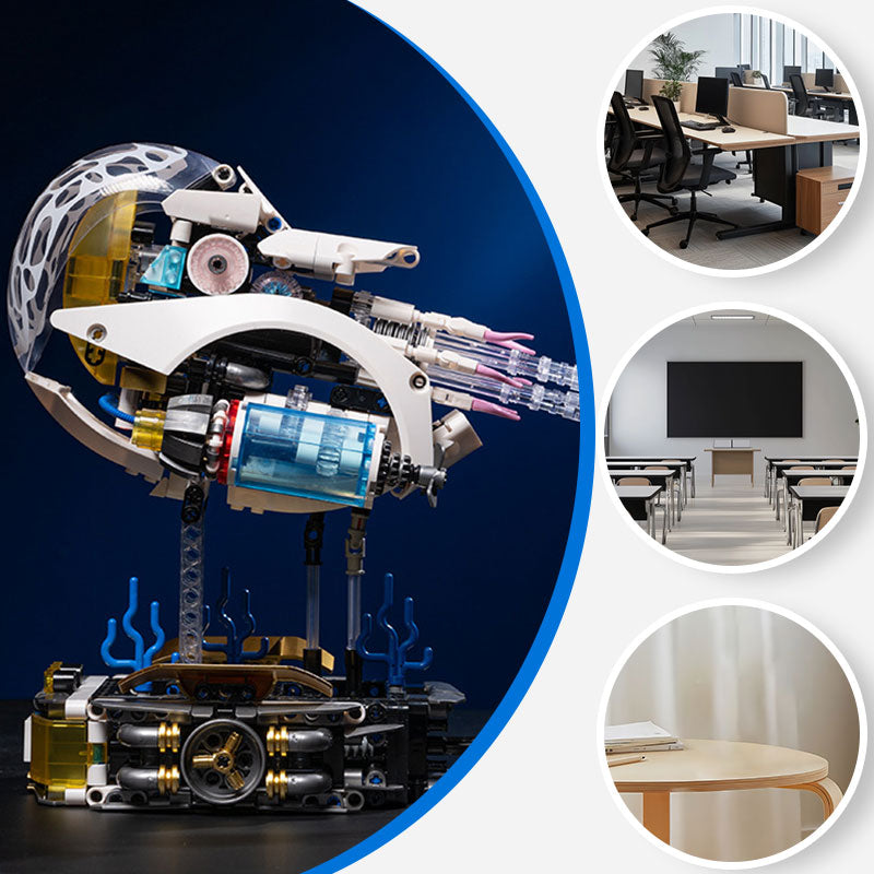 🦑🔧Mechanical Nautilus Assembled Building Block Ornament Toy🎁 50% OFF on the Second Item! Creative Building, Educational Toy, New Home Decor Choice!
