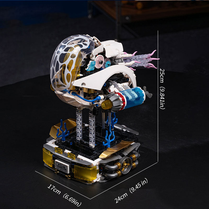 🦑🔧Mechanical Nautilus Assembled Building Block Ornament Toy🎁 50% OFF on the Second Item! Creative Building, Educational Toy, New Home Decor Choice!