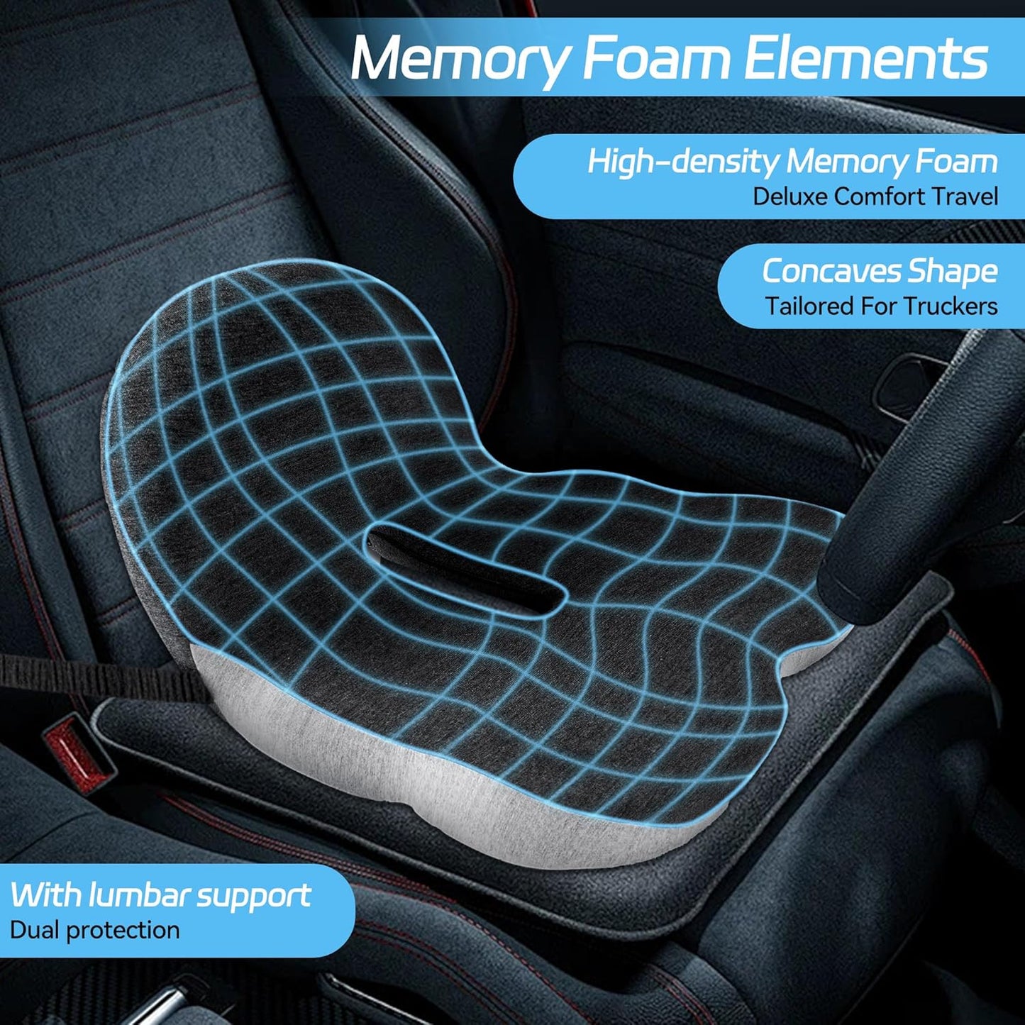 šNon-Slip Memory Foam Seat