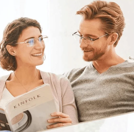 (🔥Buy 1 Get 1 Free) Sapphire High Hardness Anti-Blue Progressive Far And Near Dual-Use Reading Glasses