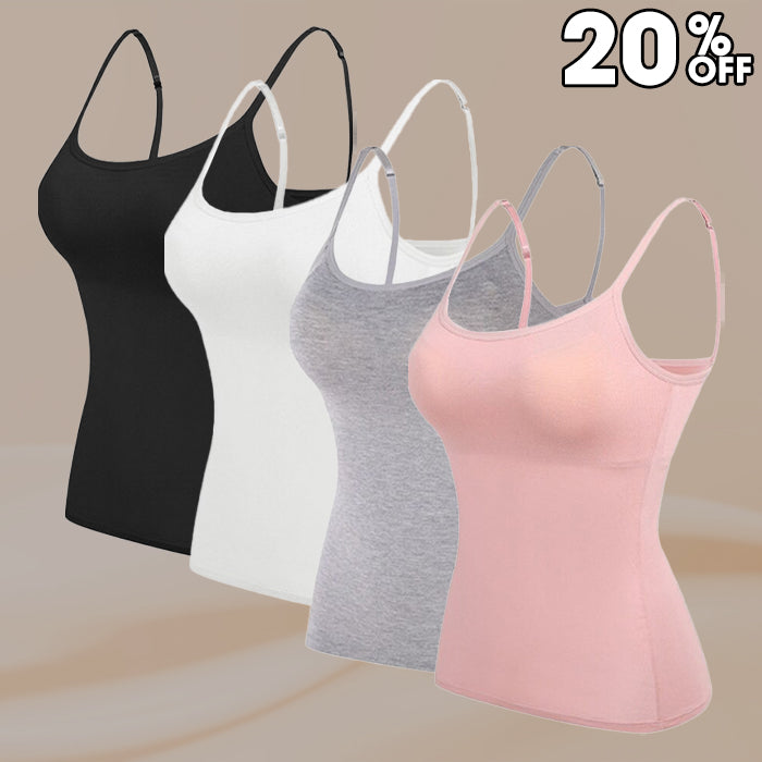 Women’s Camisole With Built In Padded Bra Vest
