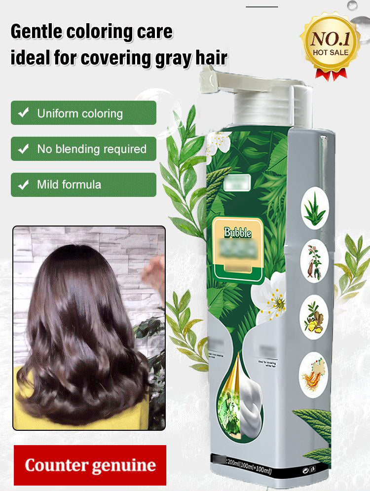 Pure Plant Extract For Grey Hair - Bubble Hair Dye