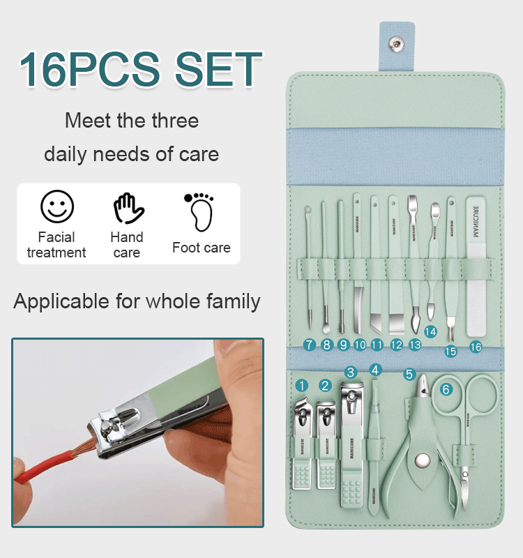 ✨Good-looking Foldable Stainless Steel Nail Clipper Set