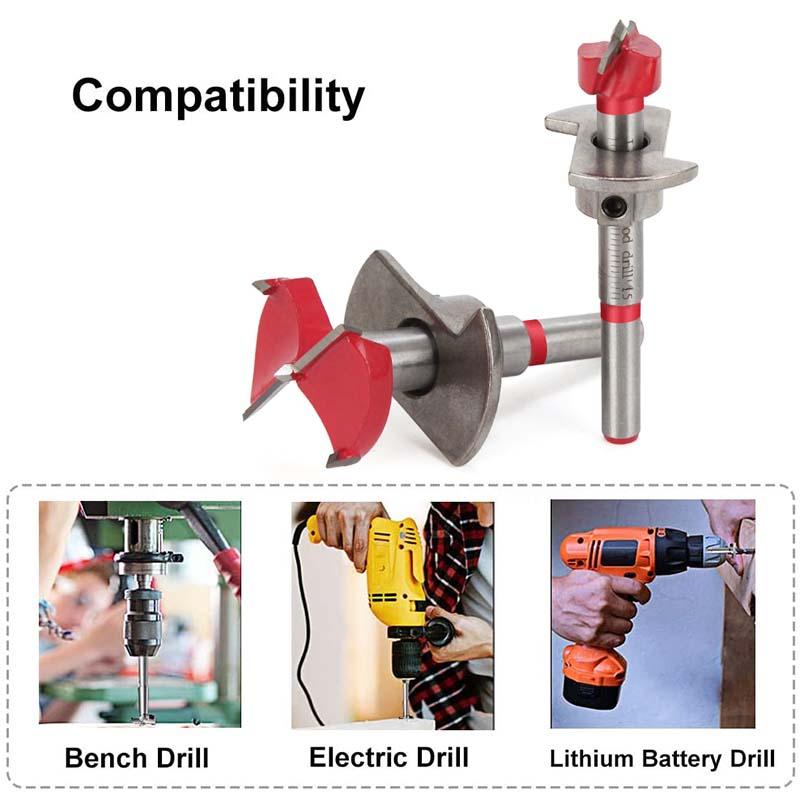✨Hot Sale 51% OFF✨Woodworking Drill Bit Set with Positioning Function