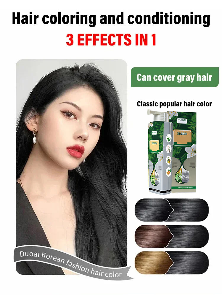 Pure Plant Extract For Grey Hair - Bubble Hair Dye