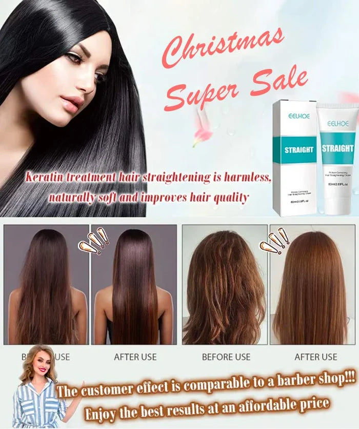 ✨Save 41% on Limited-Time Offer ✨ Silk and Keratin Treatment Hair Straightening Cream