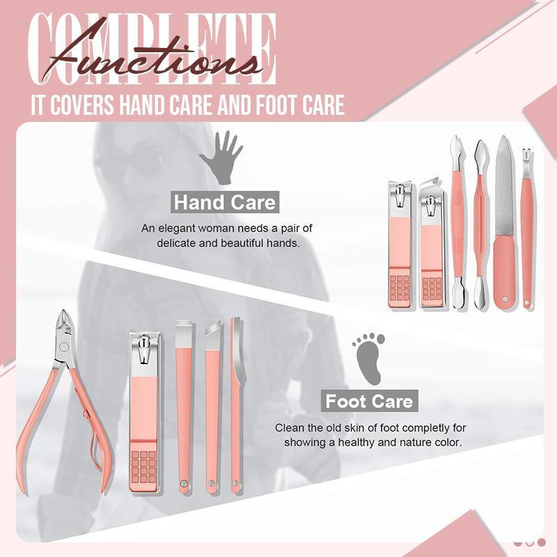✨Good-looking Foldable Stainless Steel Nail Clipper Set