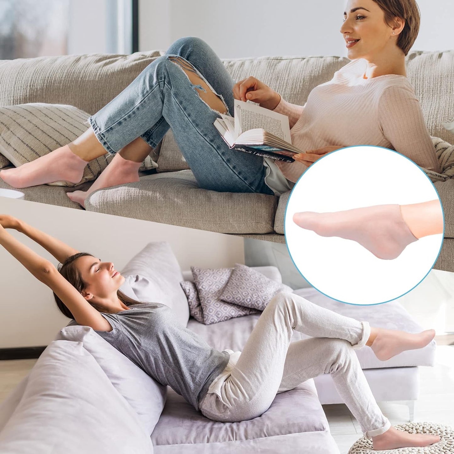 Buy 3 Get 4 Freeš„ Moisturizing Foot Mask Exfoliating Silicone Socks Beach Protective Socks