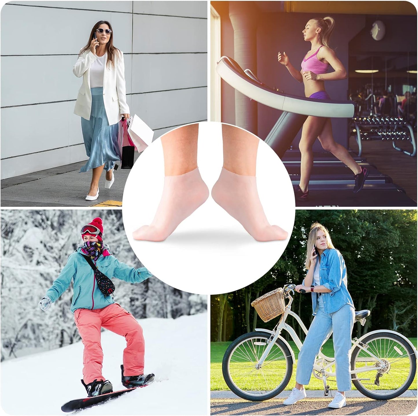 Buy 3 Get 4 Freeš„ Moisturizing Foot Mask Exfoliating Silicone Socks Beach Protective Socks