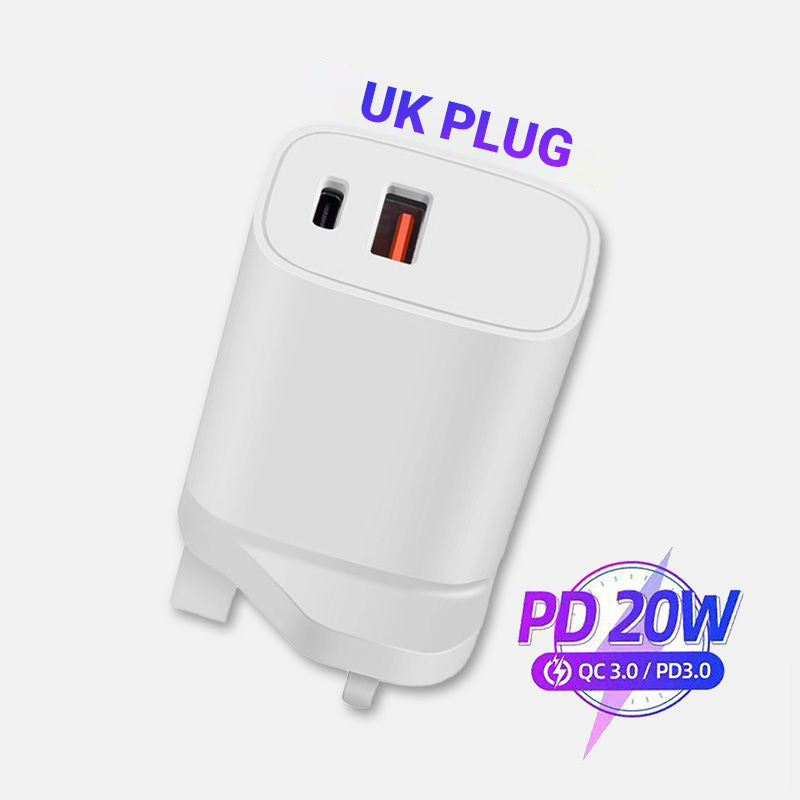 20W Fast Charger Dual-Port Power Adapter