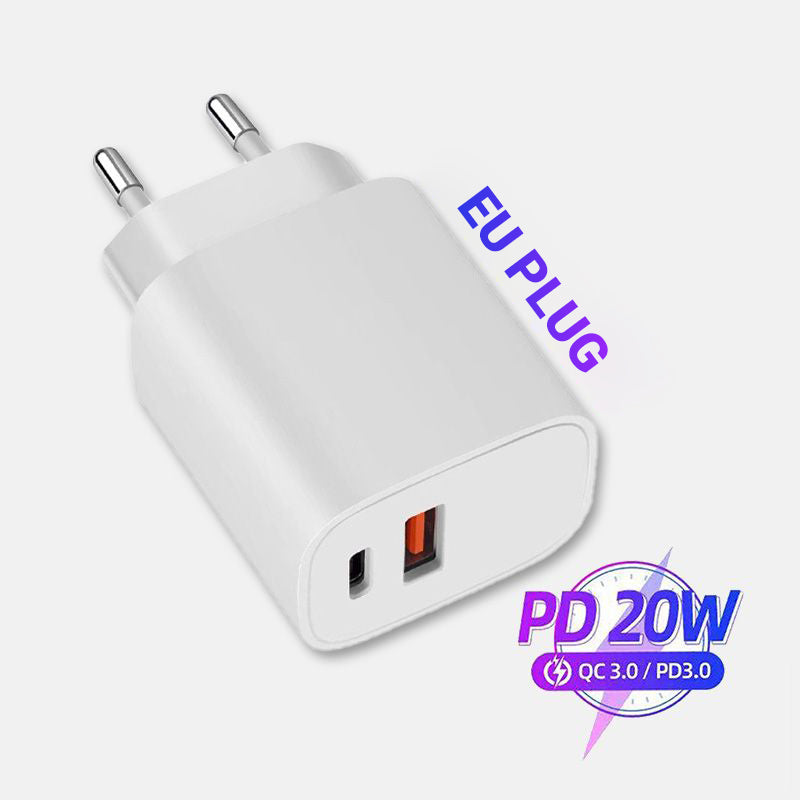 20W Fast Charger Dual-Port Power Adapter