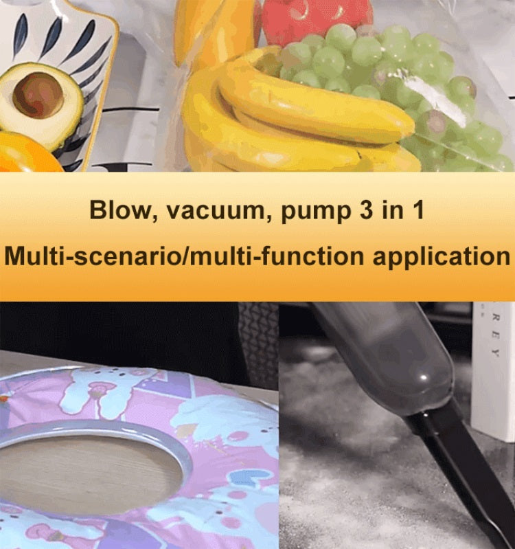 Blow, Vacuum and Inflate - All-in-One Cordless Vacuum Cleaner for Home and Car