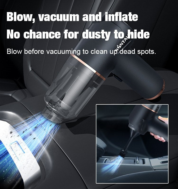 Blow, Vacuum and Inflate - All-in-One Cordless Vacuum Cleaner for Home and Car