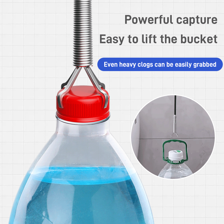 Four-claw household drain clog remover tool