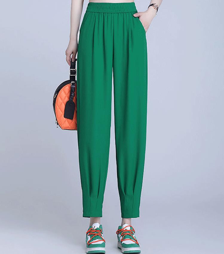 Colorful Loose Lightweight Ankle-length Pants for Women