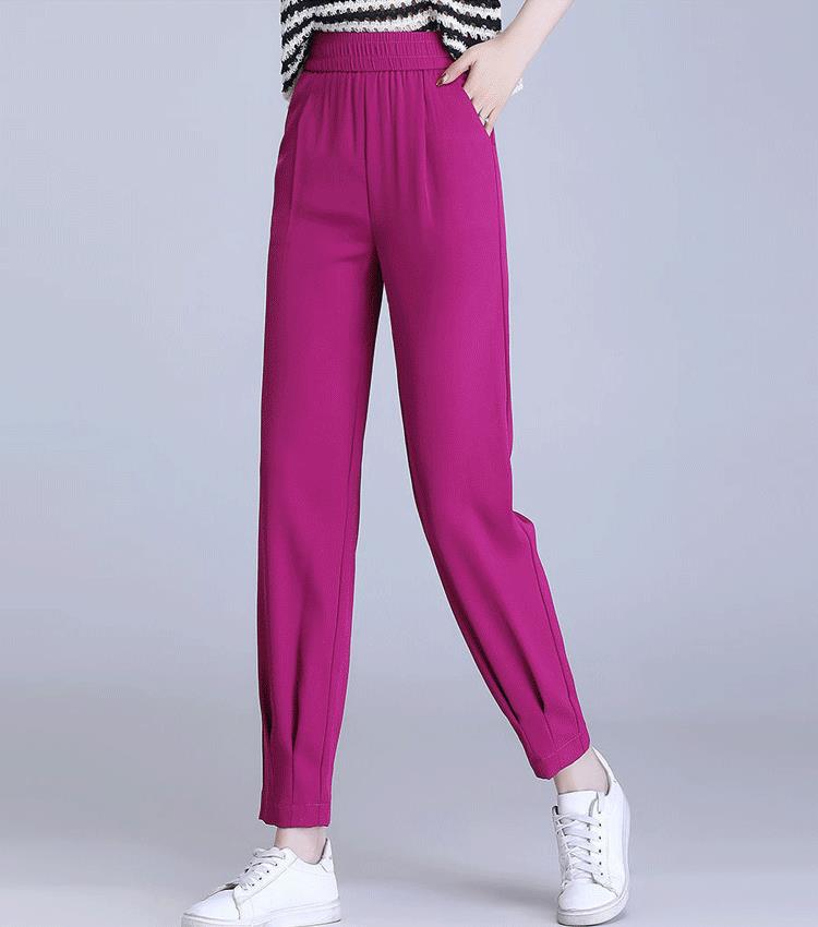 Colorful Loose Lightweight Ankle-length Pants for Women
