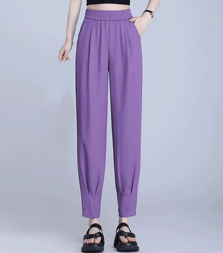 Colorful Loose Lightweight Ankle-length Pants for Women