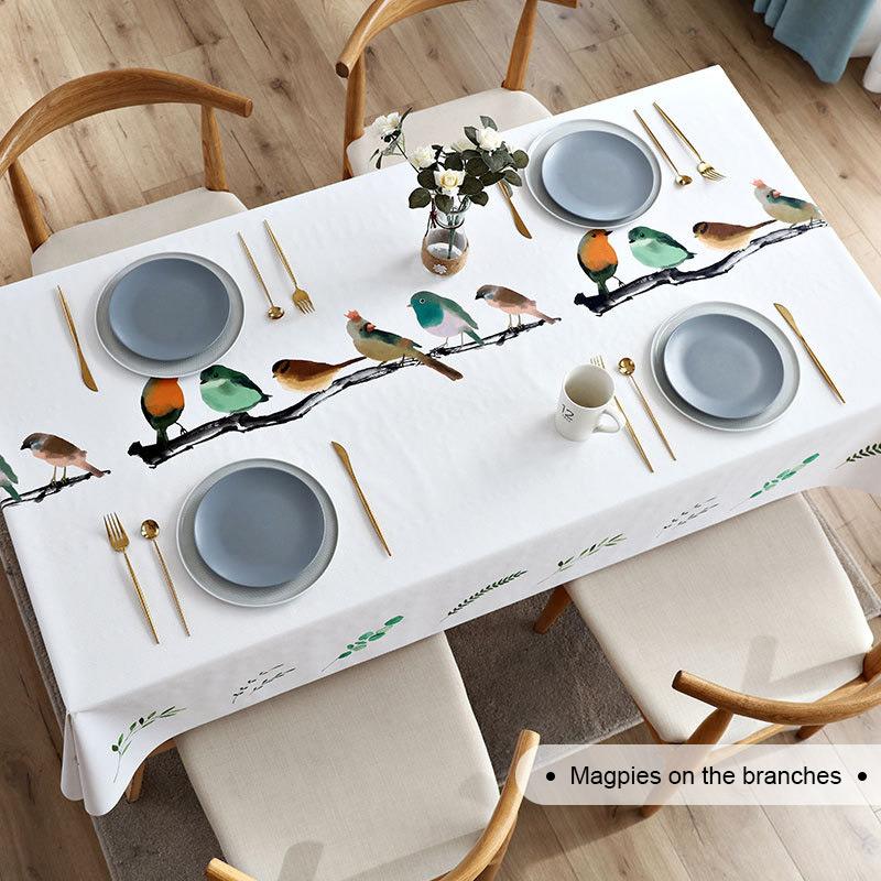 Multi-functional waterproof, oil-proof, heat-resistant, and wash-free tablecloth