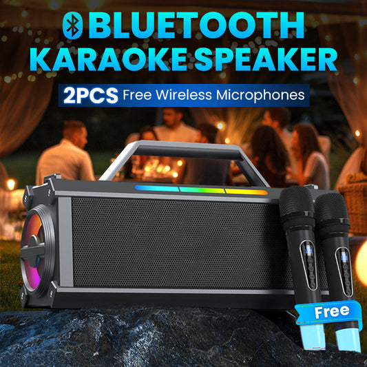 200W Bluetooth Karaoke Speaker with Wireless Microphone