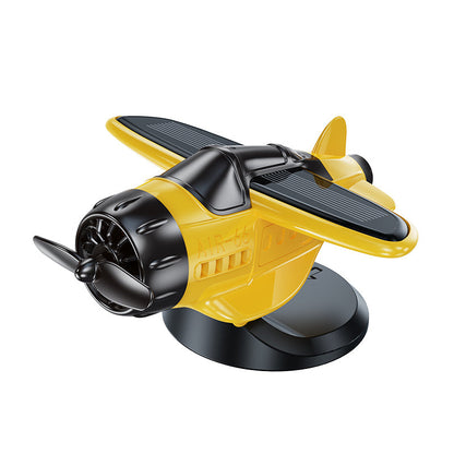 🔥Solar powered airplane shaped car ornaments