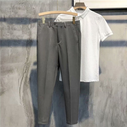 ⏳ Limited time 50% off! 💥Solid Color Slim Fit Formal Pants（The more you buy, the higher the discount）
