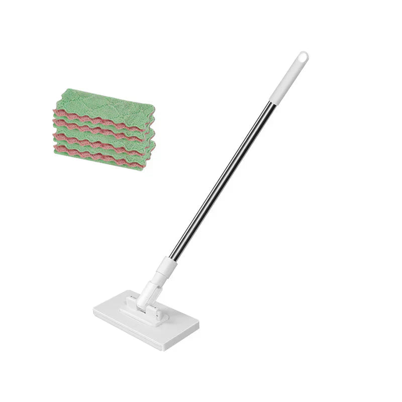 🔥2026 Bestseller🔥Flat Mop with Stainless Steel Handle, come with Reusable Washable Mop Cloths🏆