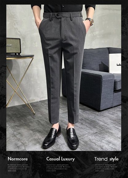 ⏳ Limited time 50% off! 💥Solid Color Slim Fit Formal Pants（The more you buy, the higher the discount）