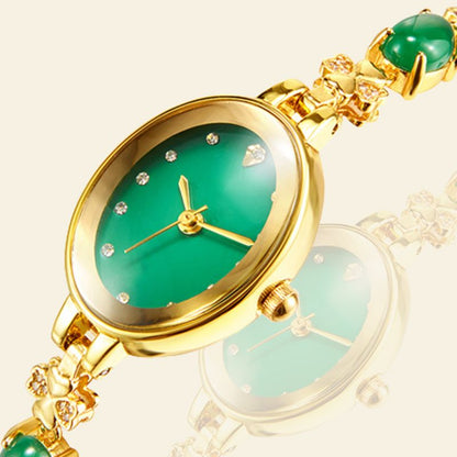 Women’s Elegant Jade Bracelet Watch